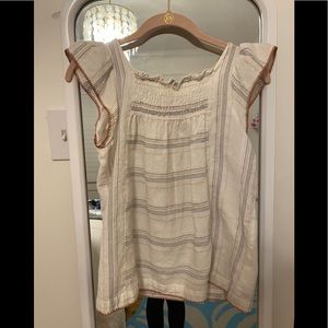 Girls flutter sleeve top